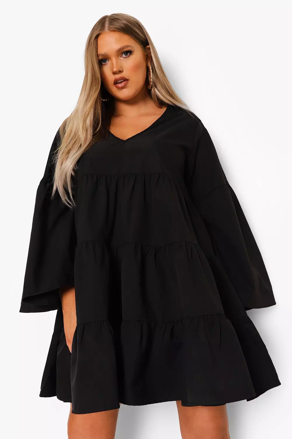 Plus size sales smock dress