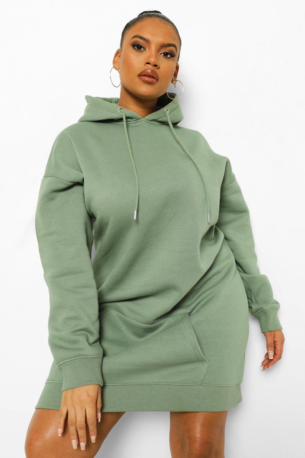 Olive green sweatshirt on sale dress