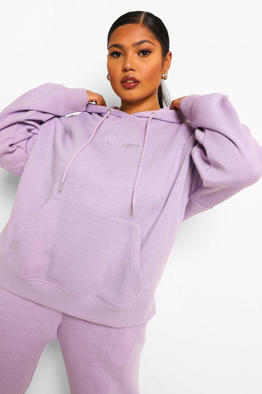 Lilac Plus Ofcl Embroidered Overdye Tracksuit image number 1