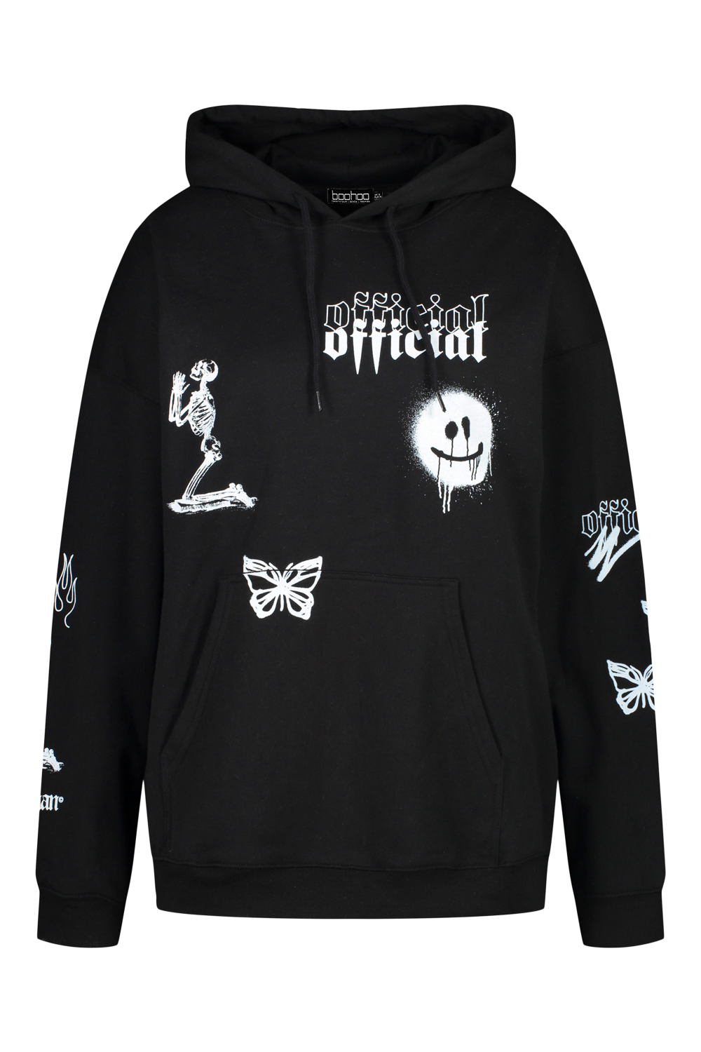 Black store graffiti hoodie