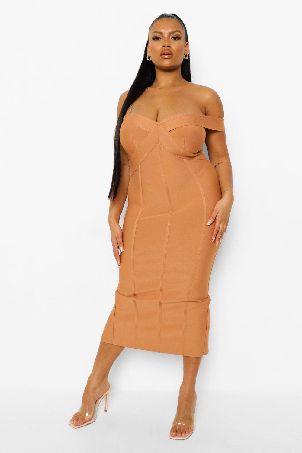 Bardot bandage hot sale dress