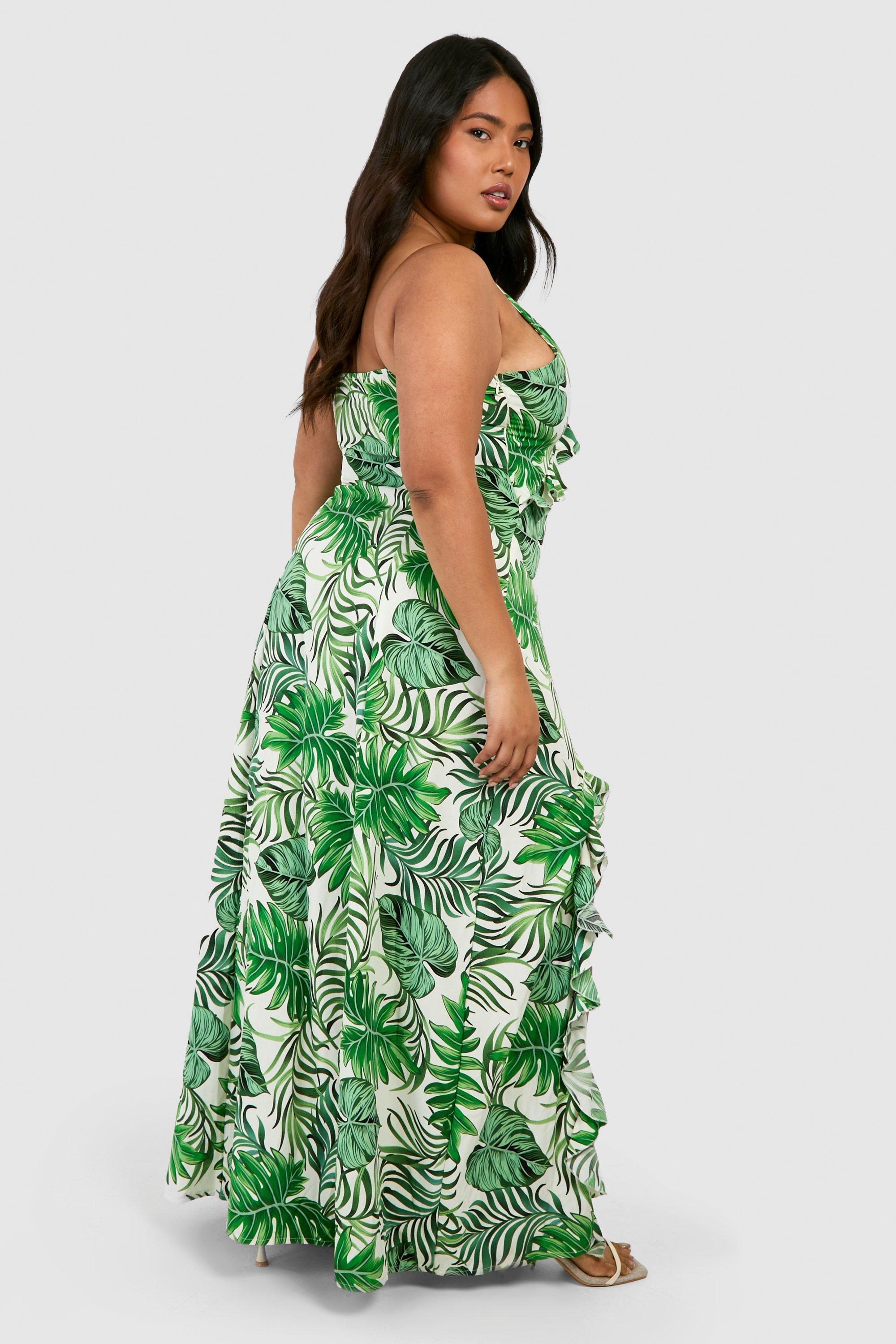 Hawaiian floral maxi outlet dress