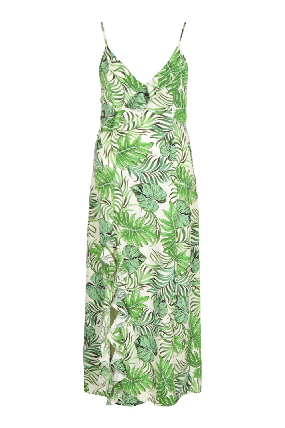 Plus Hawaiian Print Strappy Split Maxi Dress