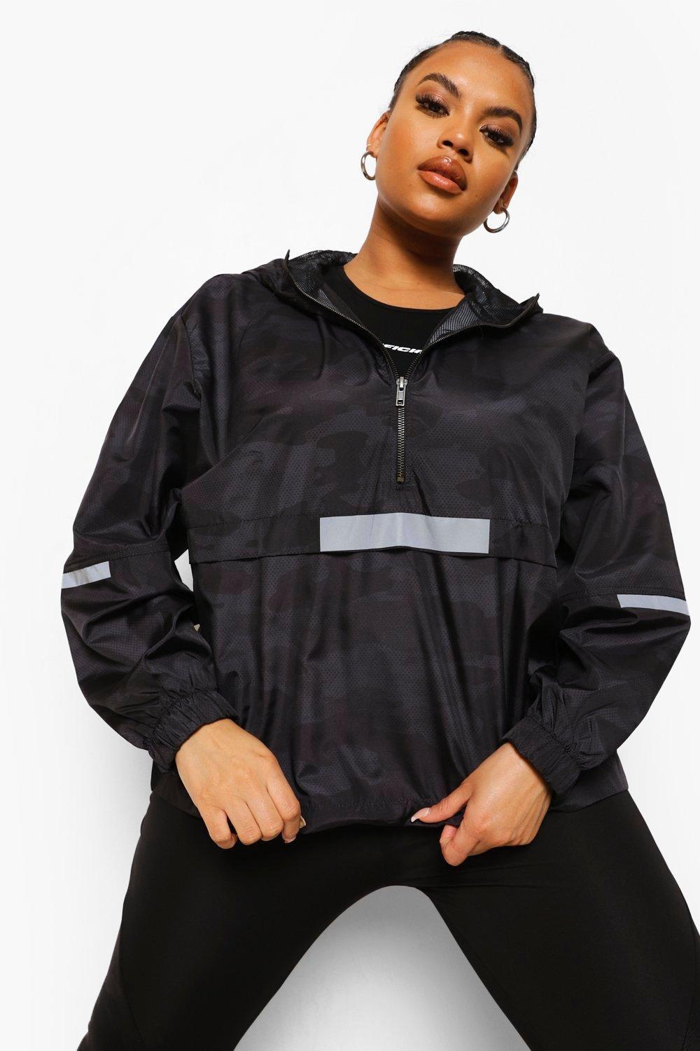 black waterproof running jacket