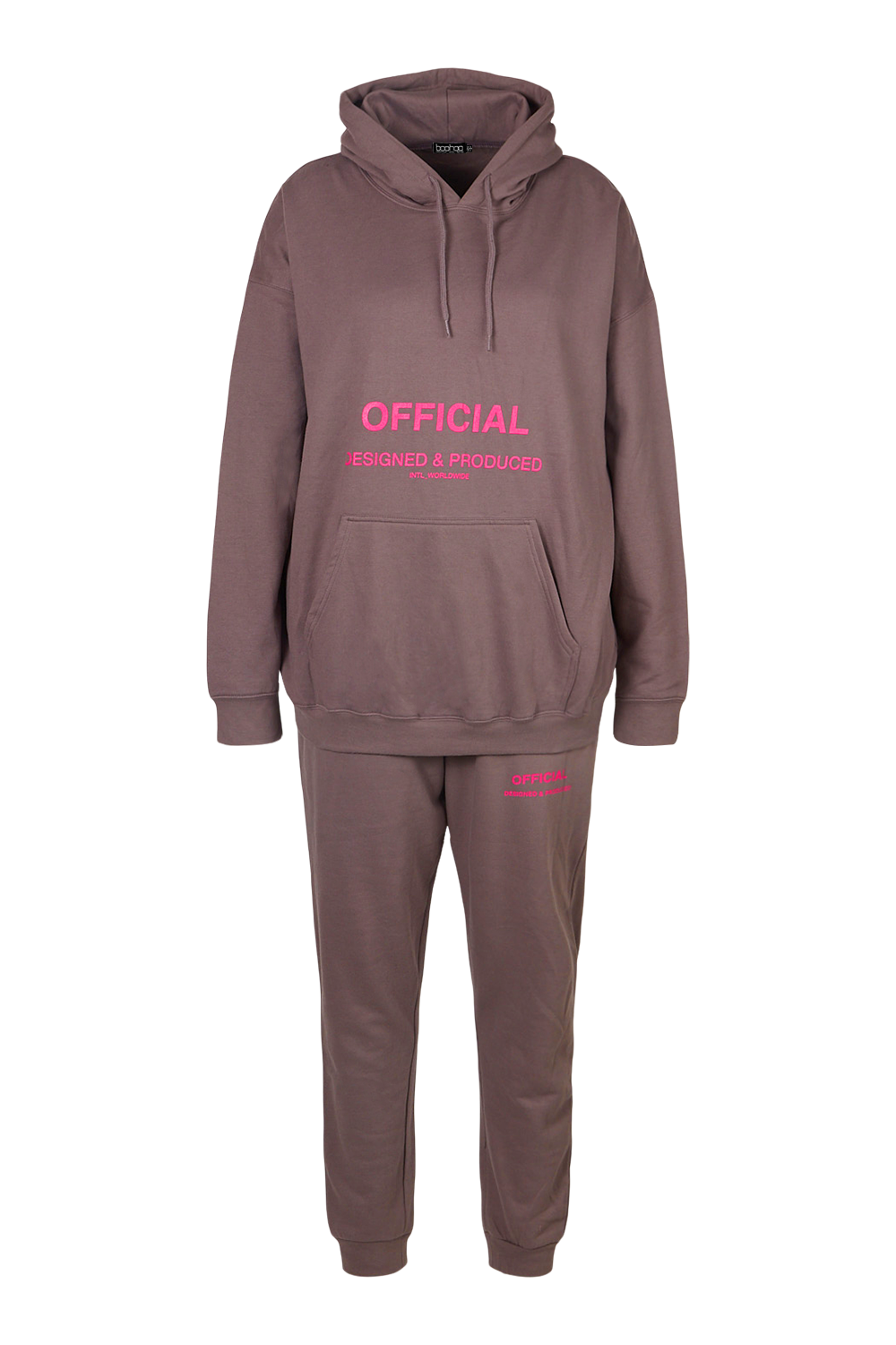 Brand new Boohoo OFCL STUDIO OVERDYED MARL UNISEX TRACKSUIT. Size Large for  women, Medium for men . Still tagged. 10/10. Bought for Rs. 1