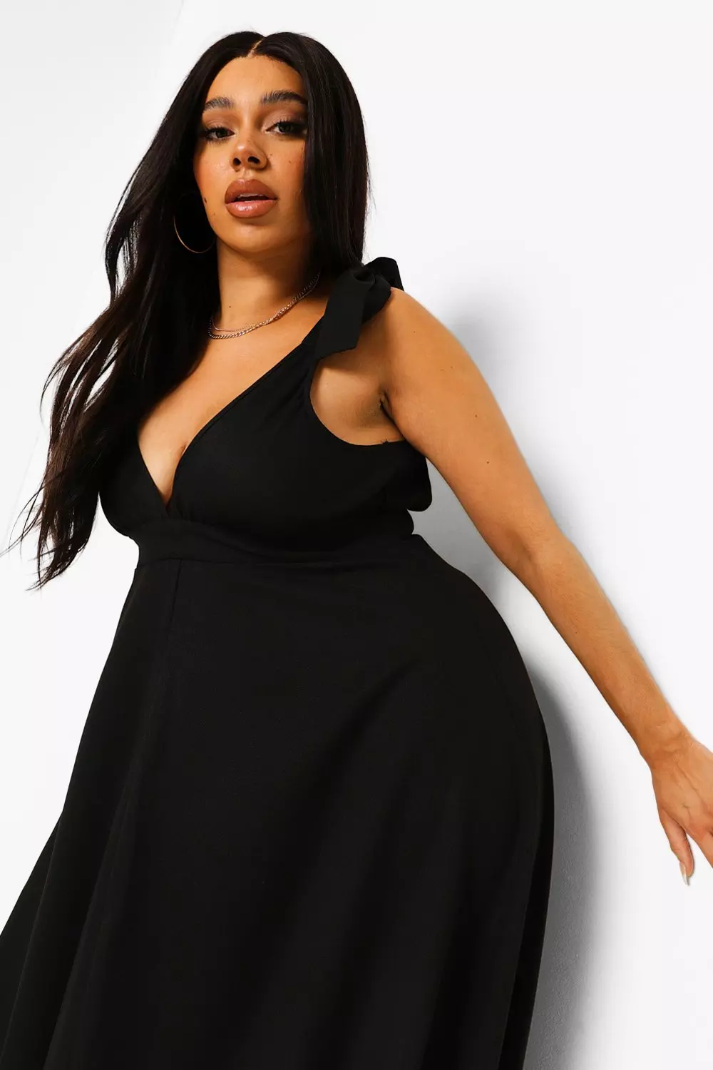 Plus size plunge maxi dress best sale