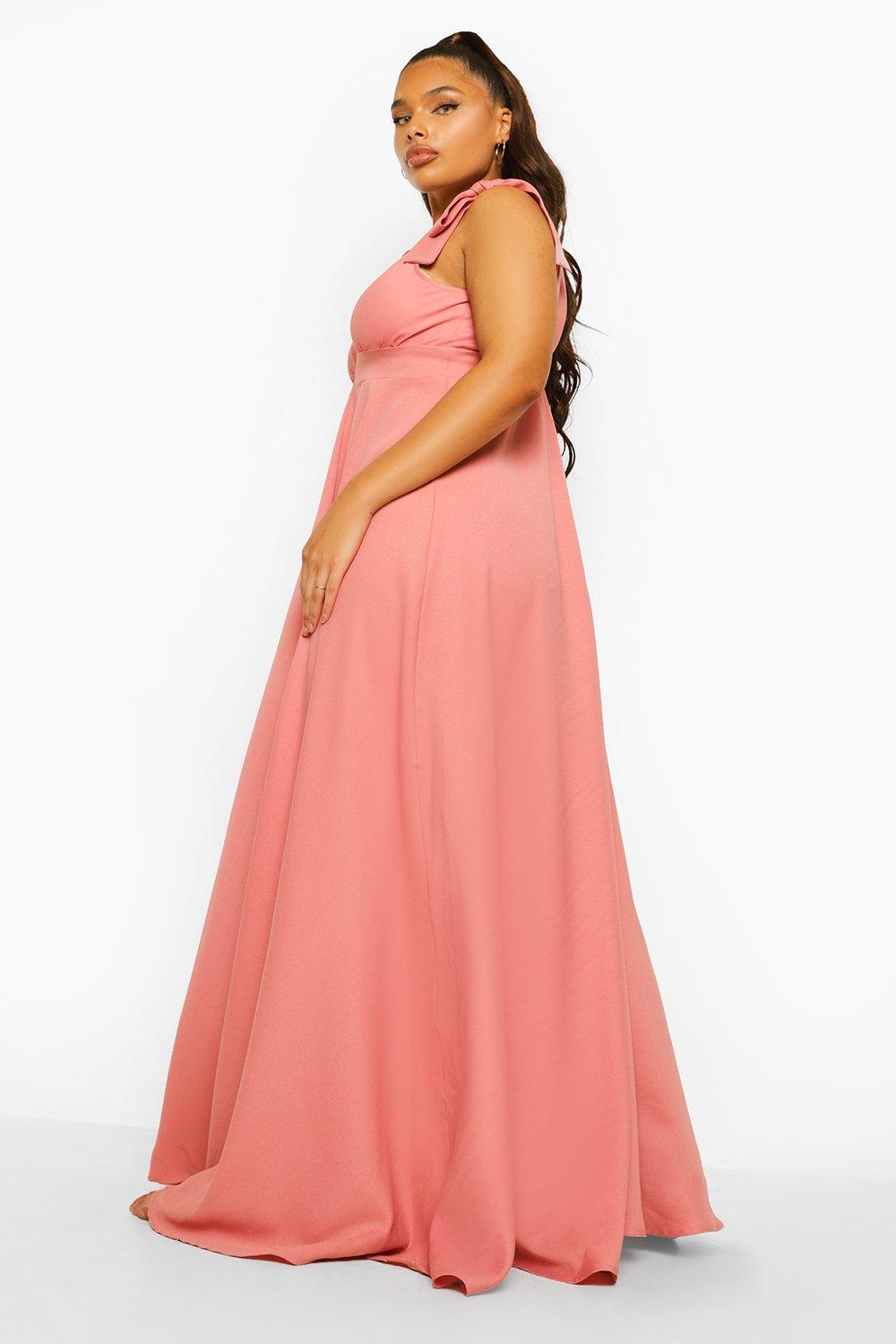 Boohoo hot sale peach dress