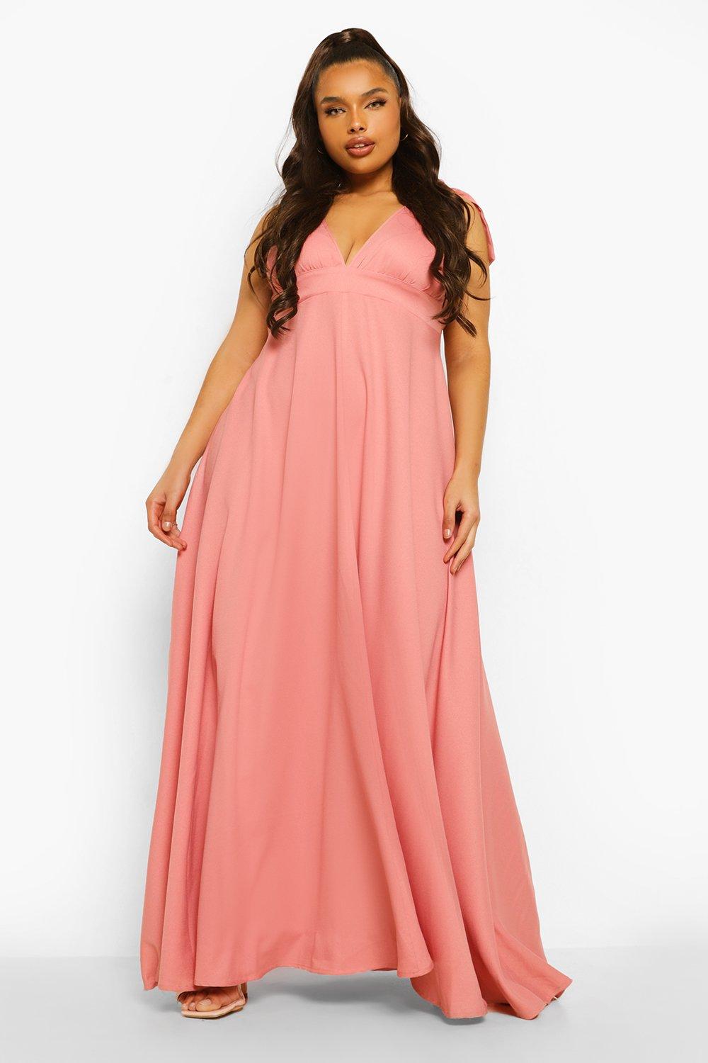 Boohoo hot sale peach dress