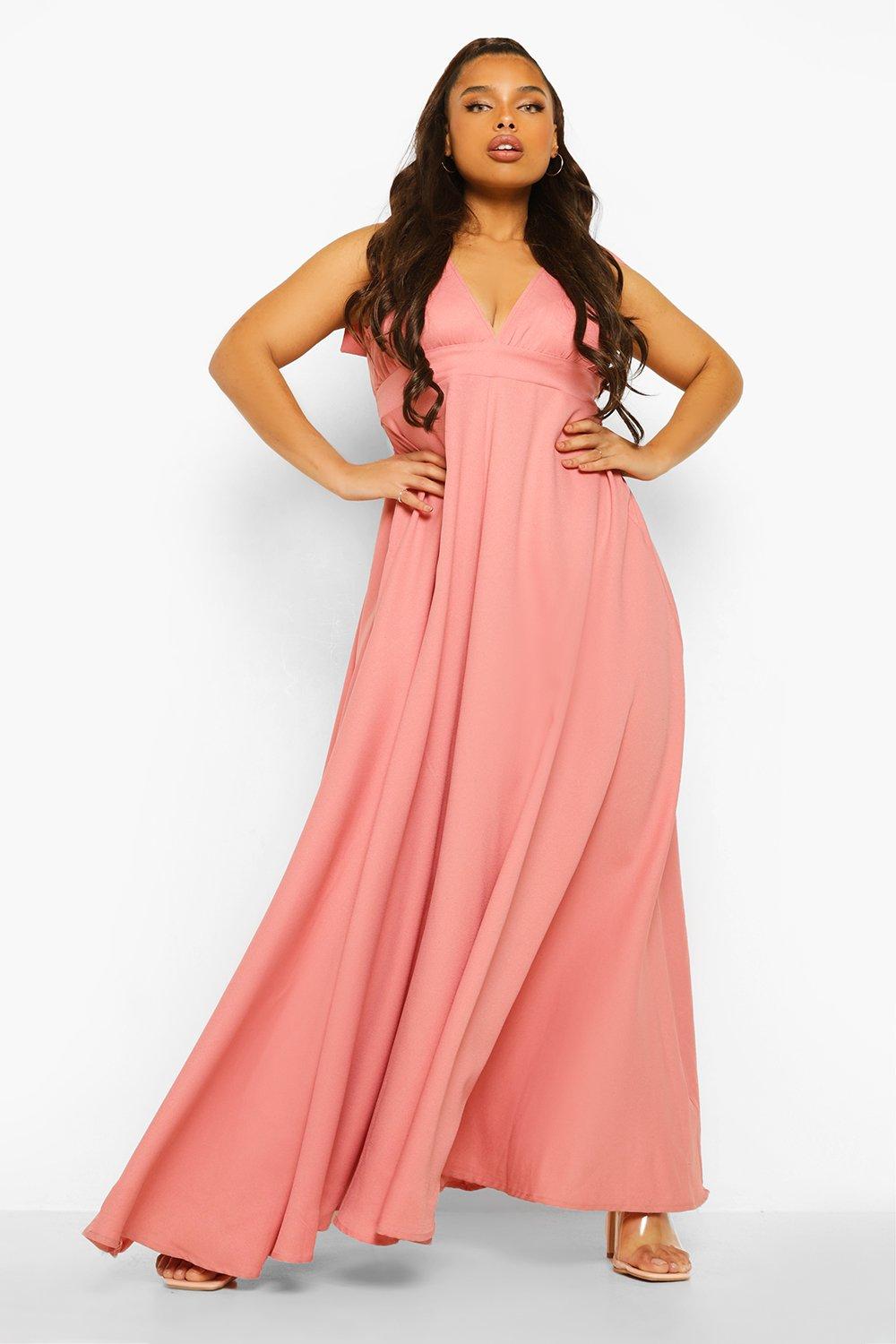 Rose colored outlet maxi dress