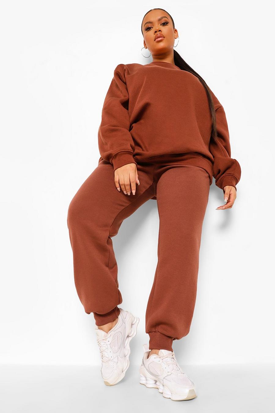 Grande taille - Sweat oversize, Chocolate image number 1