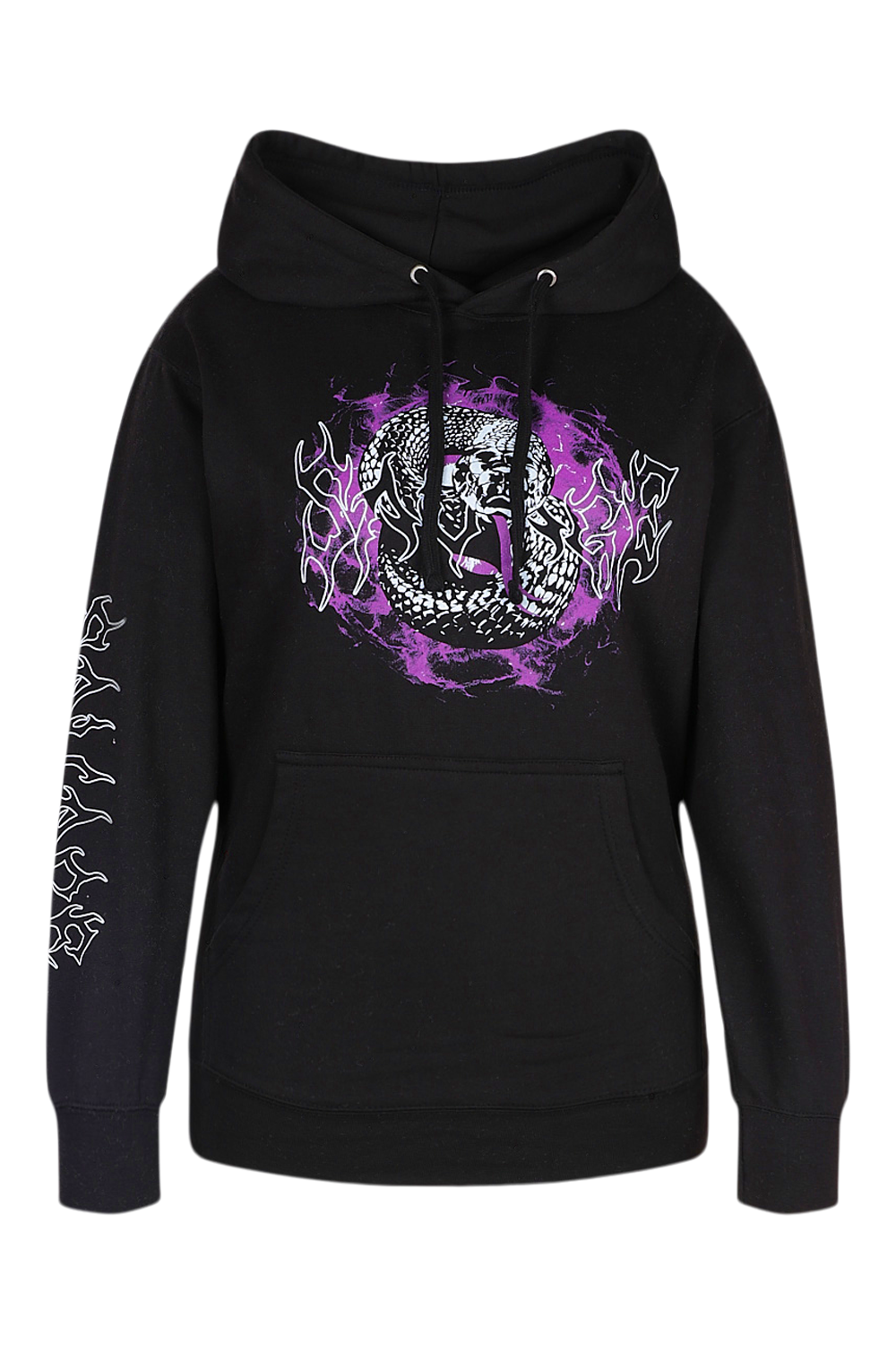 Felpa oversize Plus con cappuccio con stampa di serpente e scritta World Tour boohoo IT
