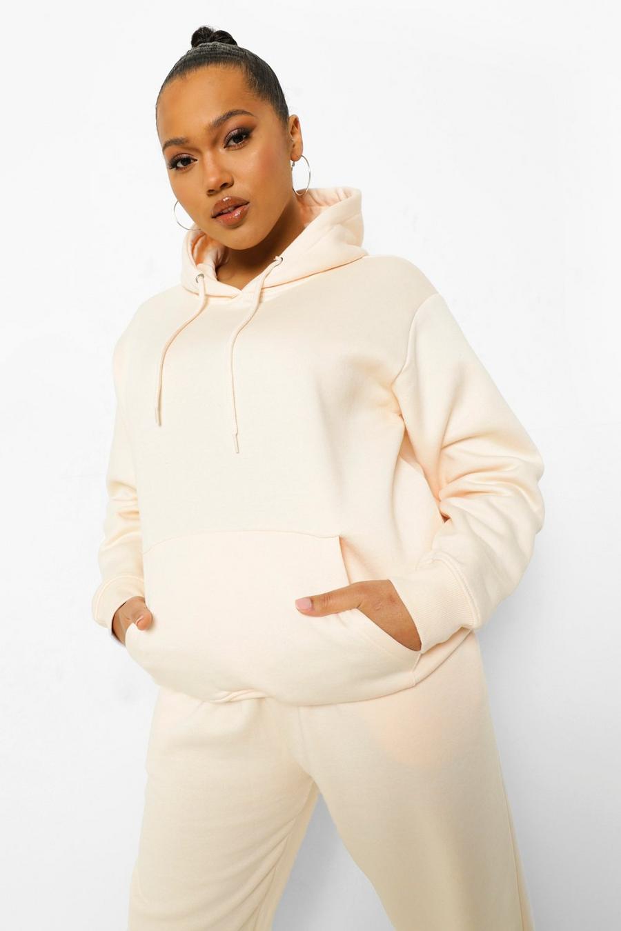 Blush Plus - Oversize hoodie med fleecefoder och ficka image number 1