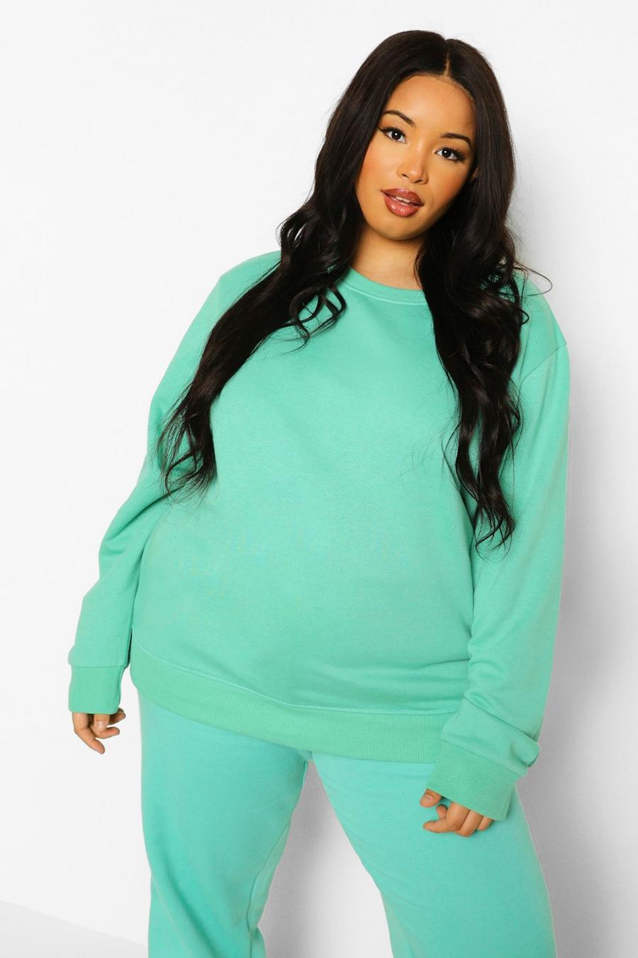 Jade Plus Basic Oversized Sweatshirt image number 1