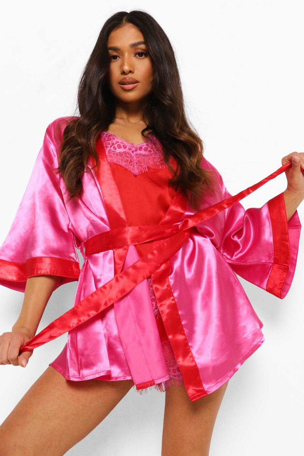 Peignoir kimono femme en soie hot sale