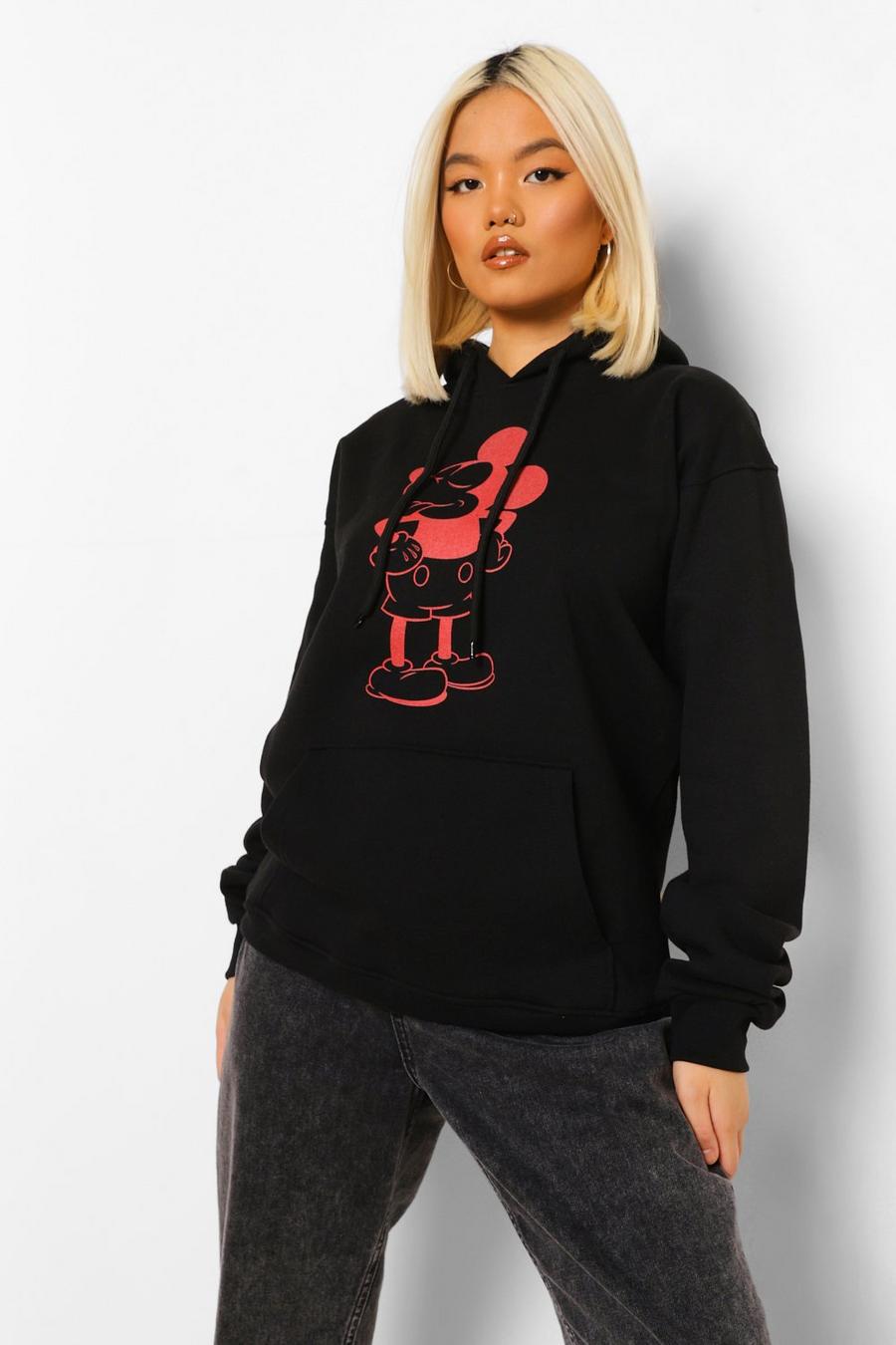 Petite Lizenzierter Hoodie mit „Micky Mouse“-Print, Schwarz image number 1