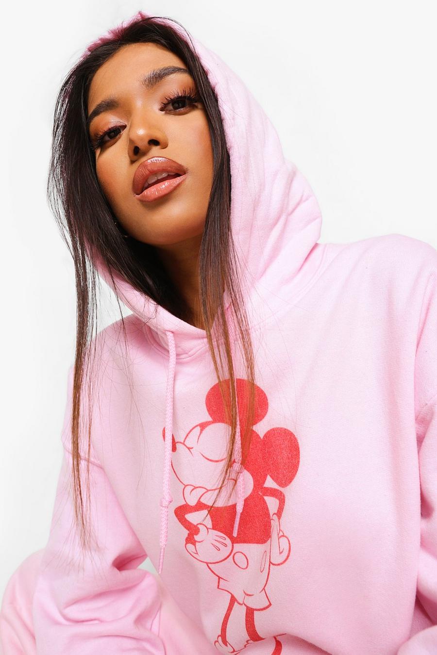 Petite Lizenzierter Hoodie mit „Micky Mouse“-Print, Rosa image number 1