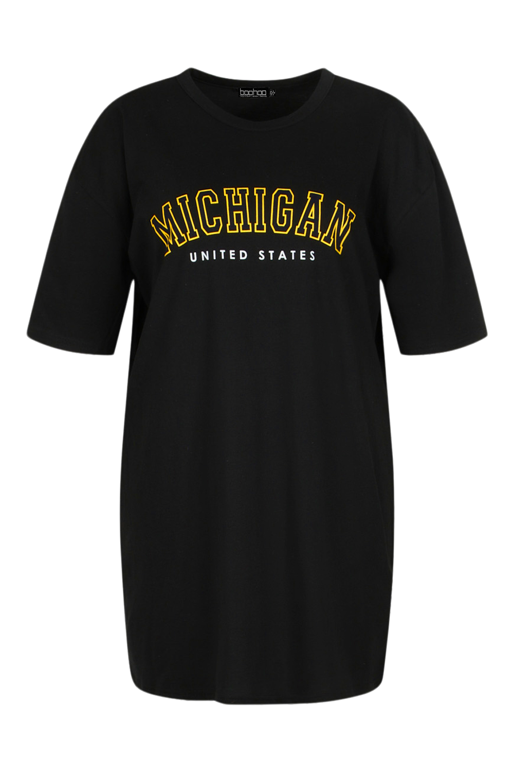 Plus Michigan Oversized T shirt Dress boohoo