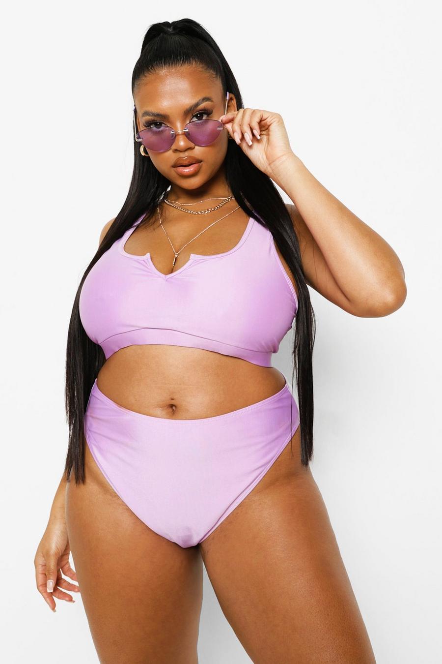 Lilac Plus - Bikinitrosa med hög benskärning image number 1