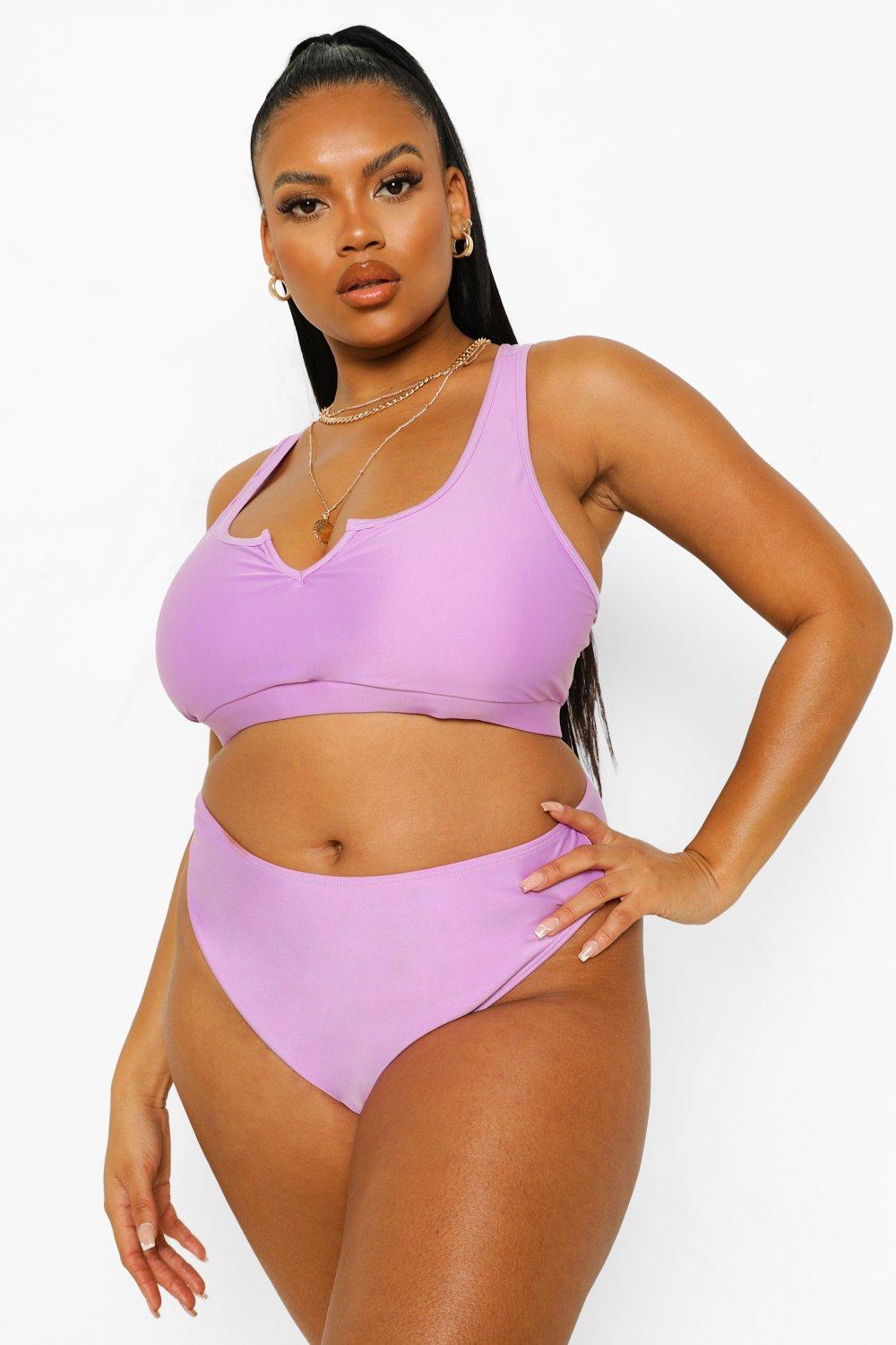 Plus size high 2024 neck swim top