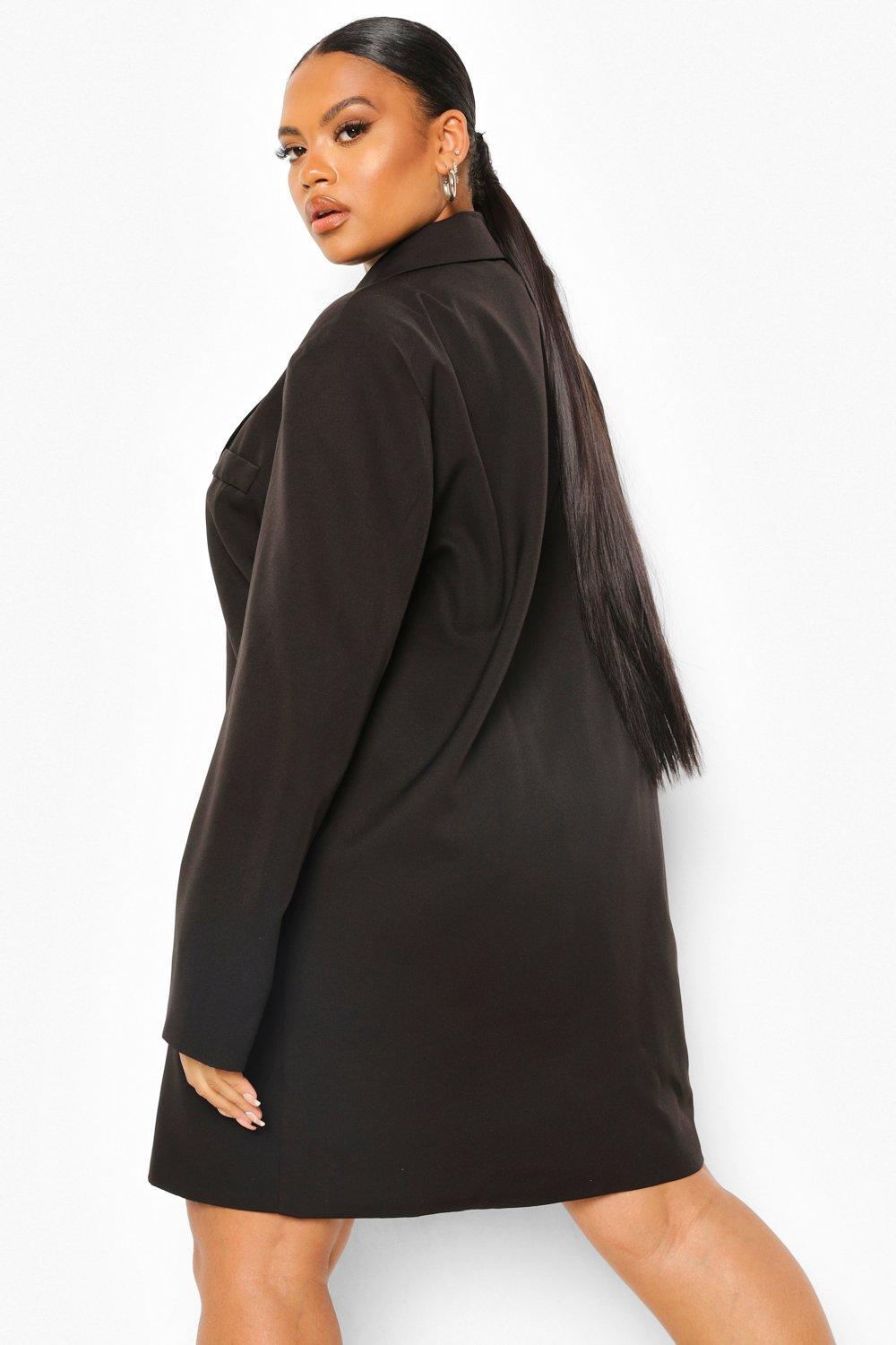 Boohoo blazer 2025 dress plus size