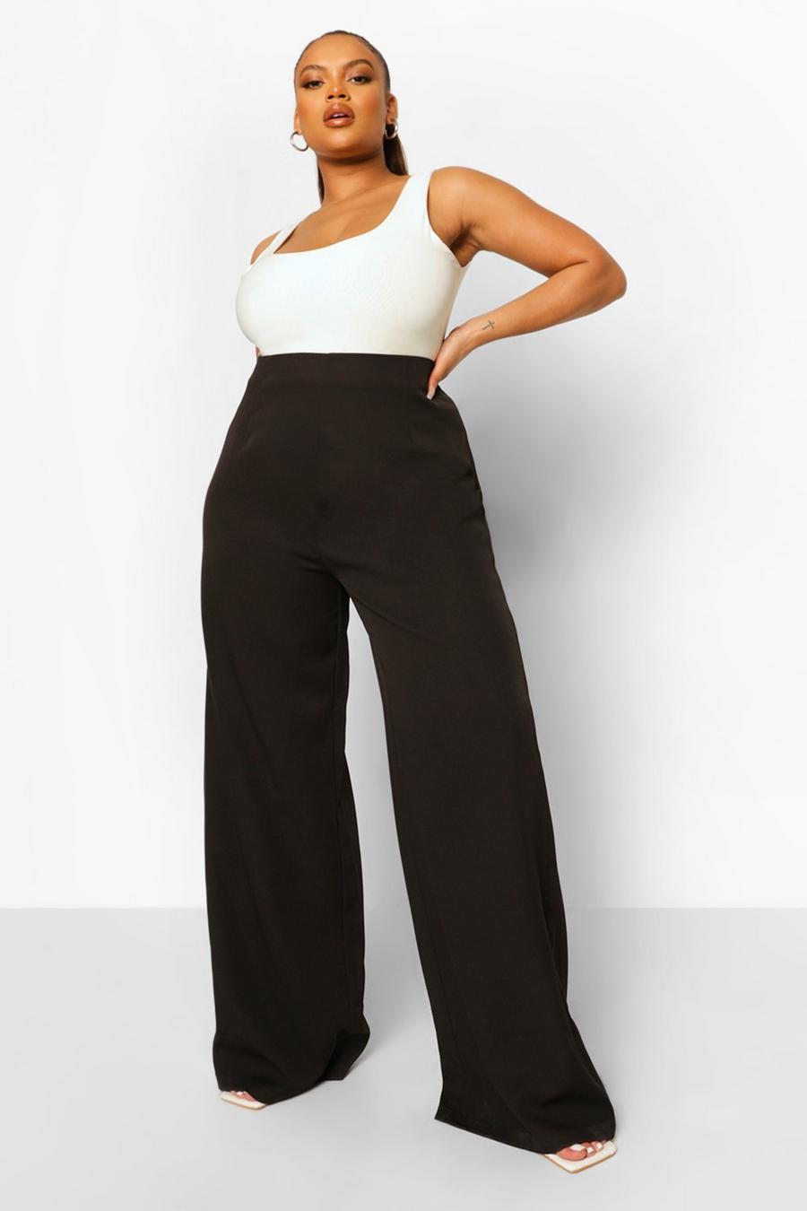 Plus Tailored Wide Leg Trousers