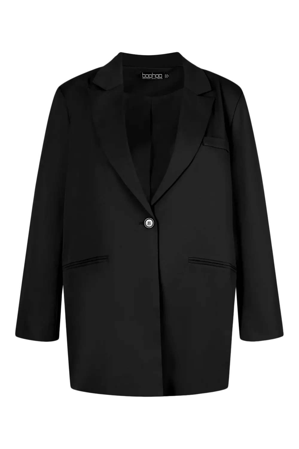 Black Plus Oversized Tailored Blazer alternative image