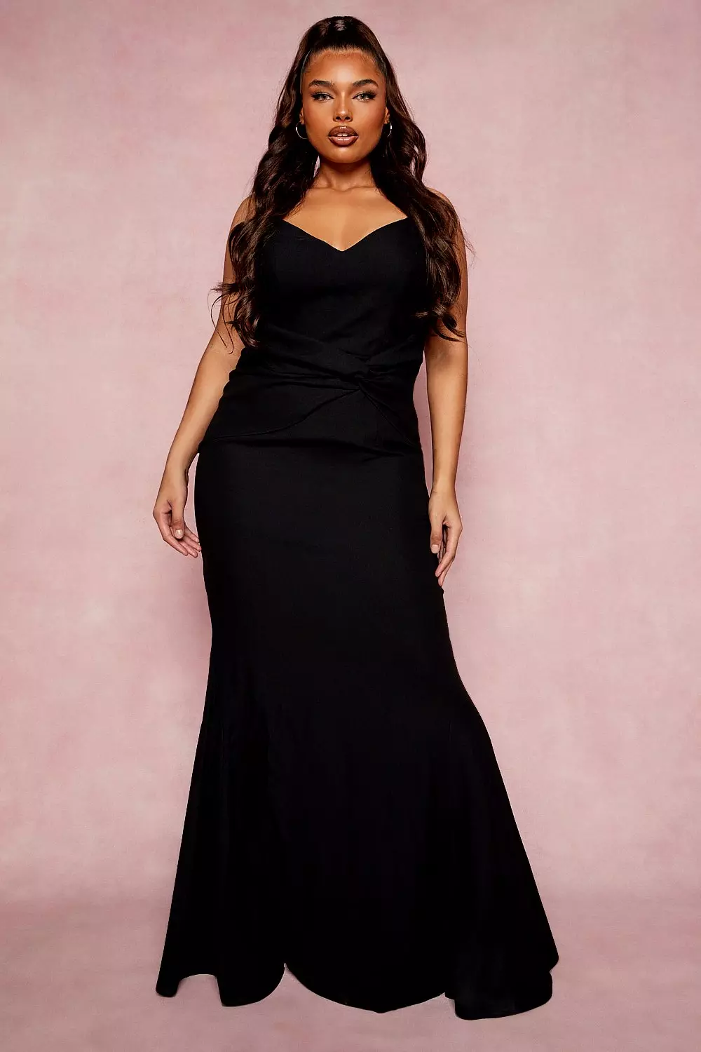 Plus size shop fishtail maxi dress