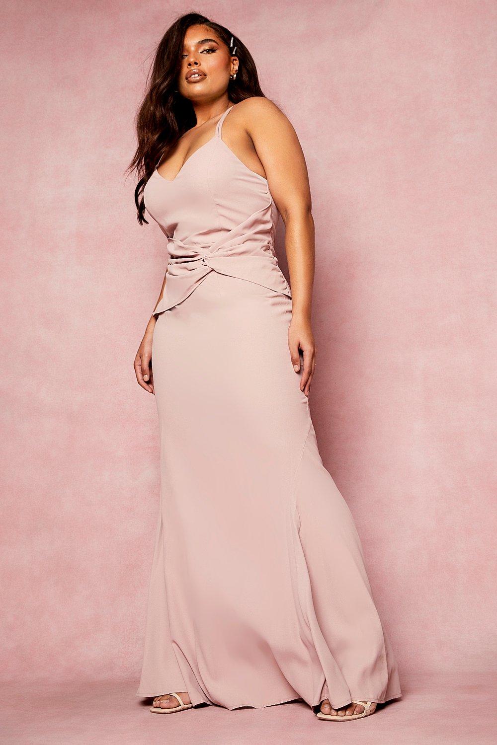 Plus Bridesmaid Twist Fishtail Maxi Dress | boohoo USA