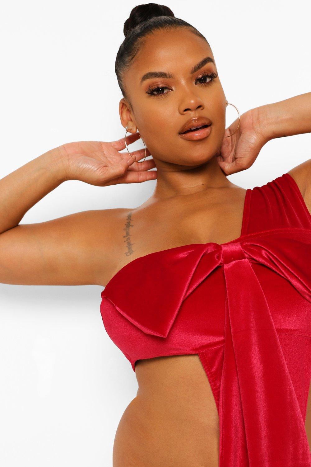 Women's Red Velvet Wrap Me Up Bow