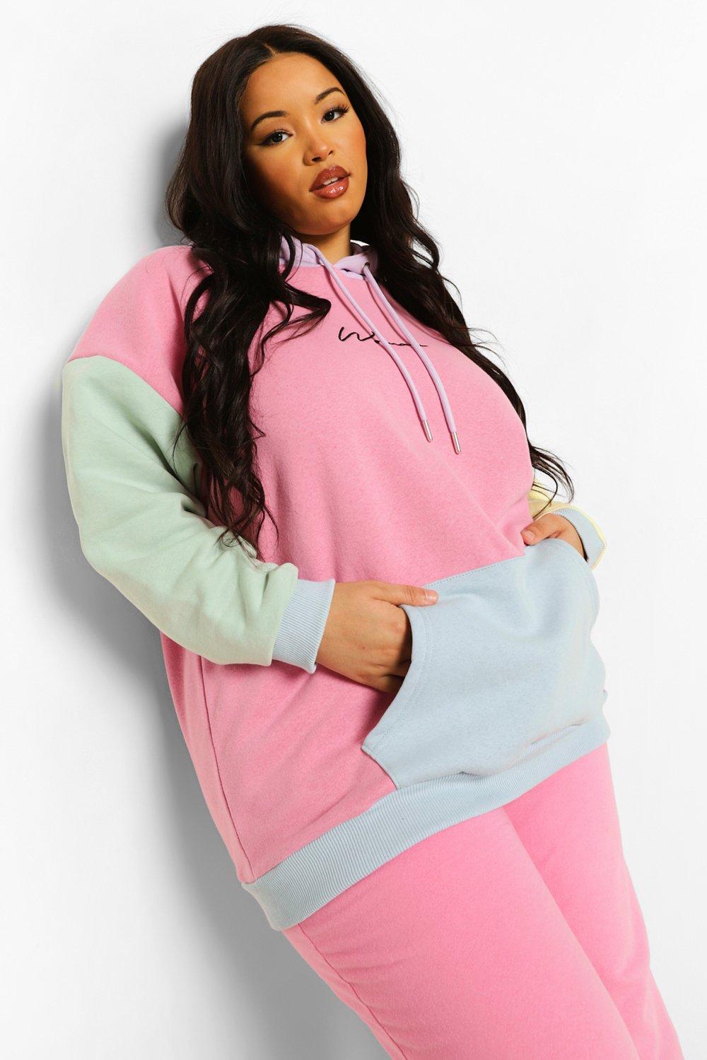 Missguided colour block discount hoodie