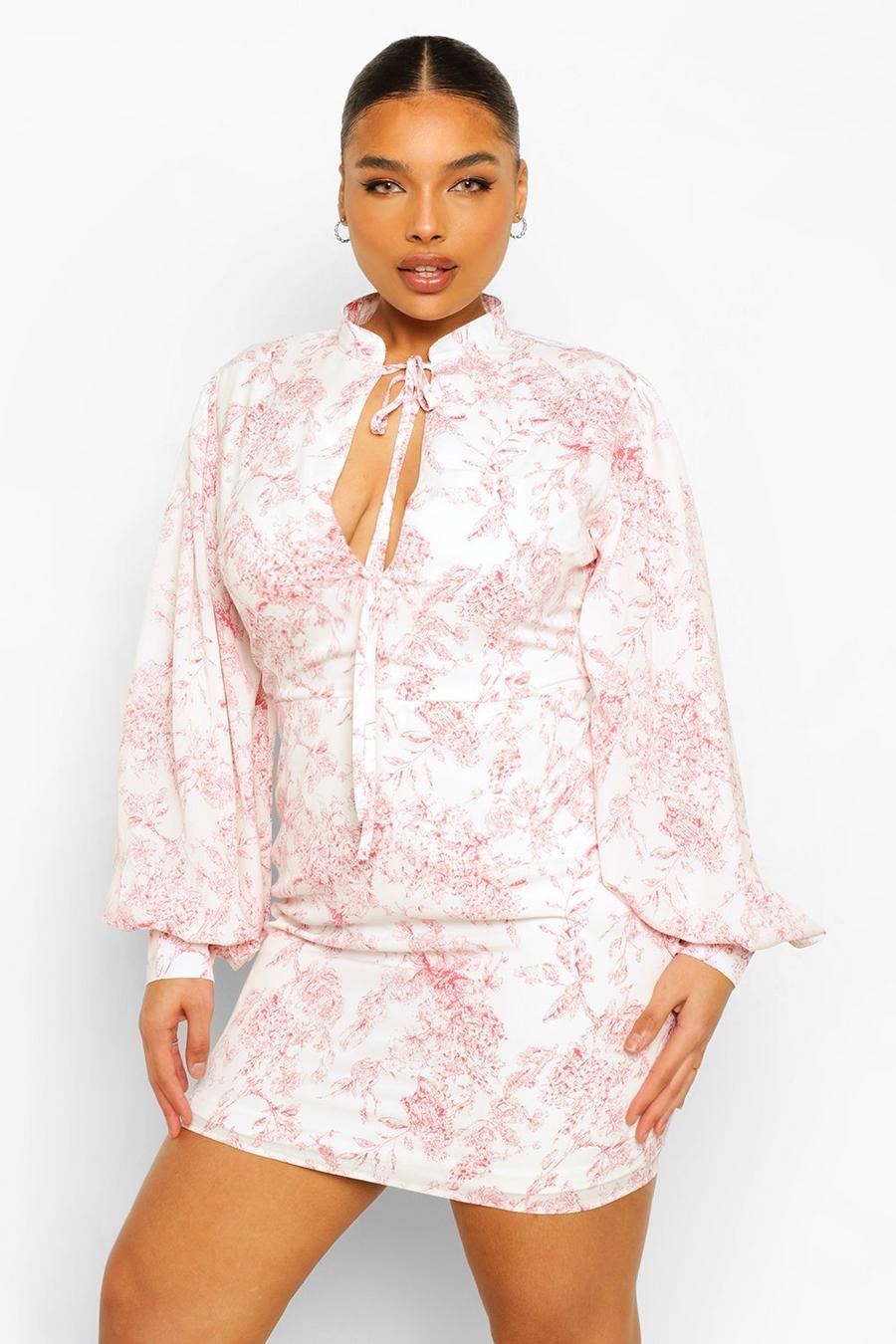 Pink Plus Porcelain Extreme Sleeve Shift Dress image number 1