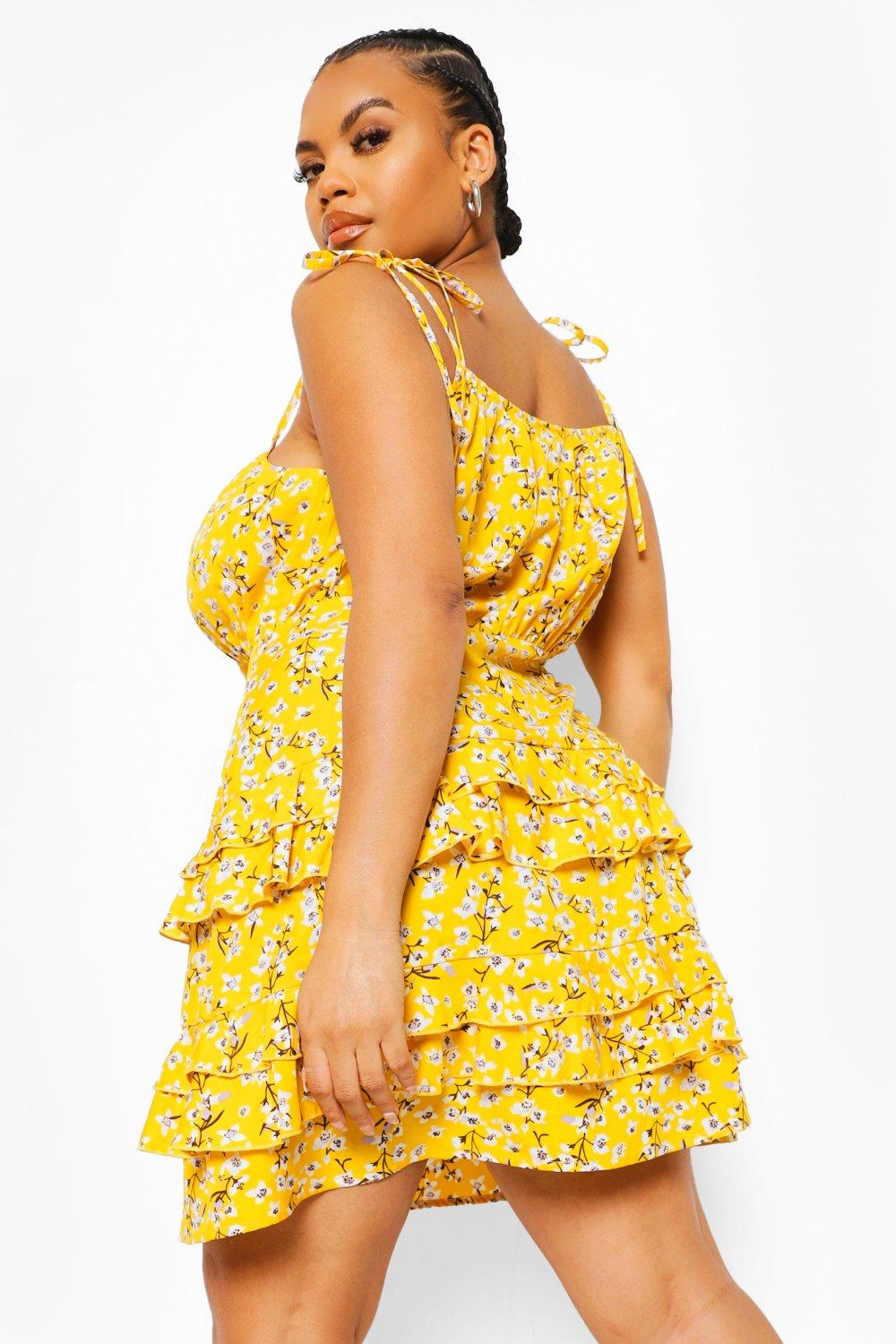 Grande taille Robe d t motif fleuri boohoo