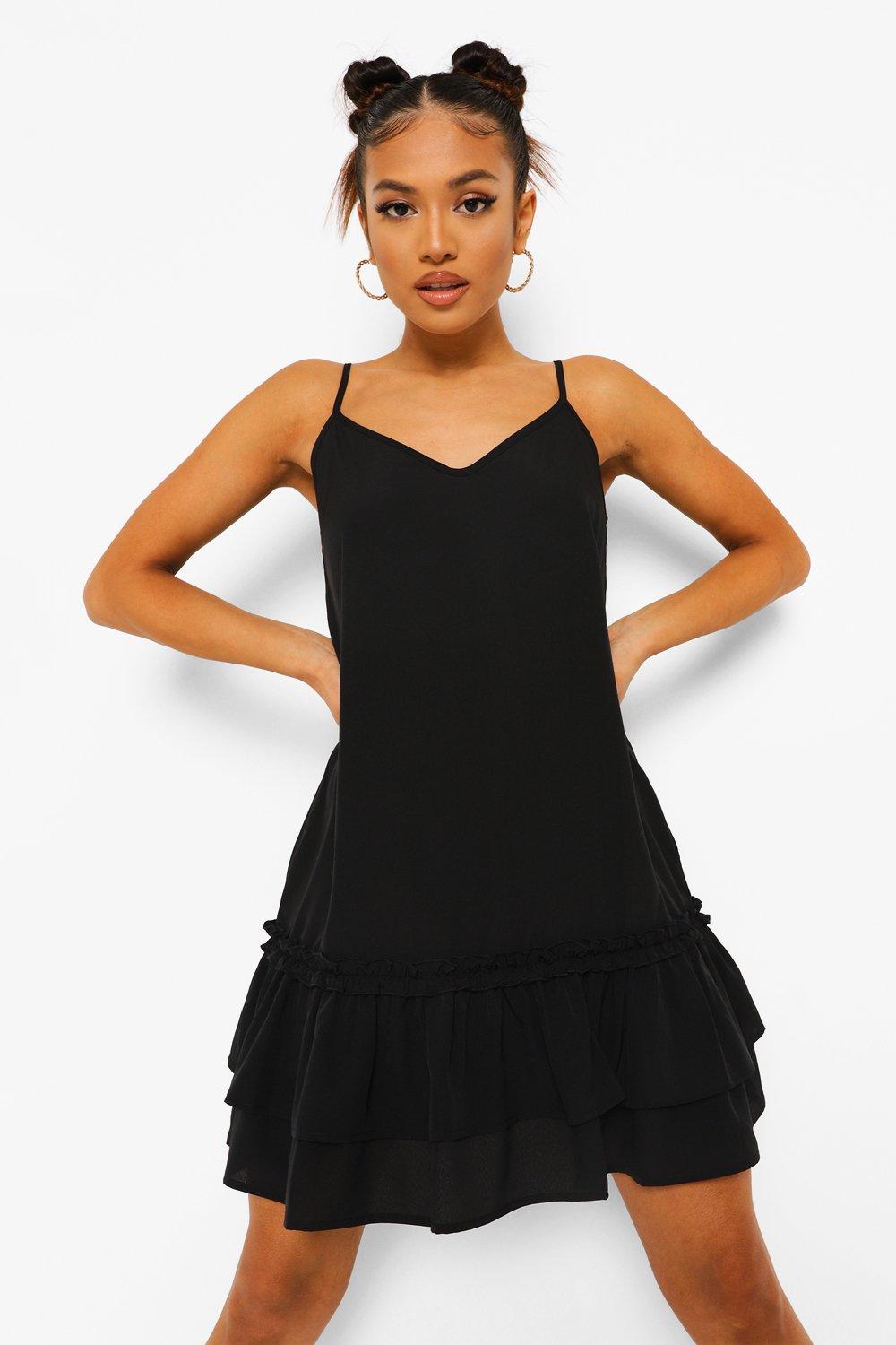 Petite Ruffle Hem Cami Dress