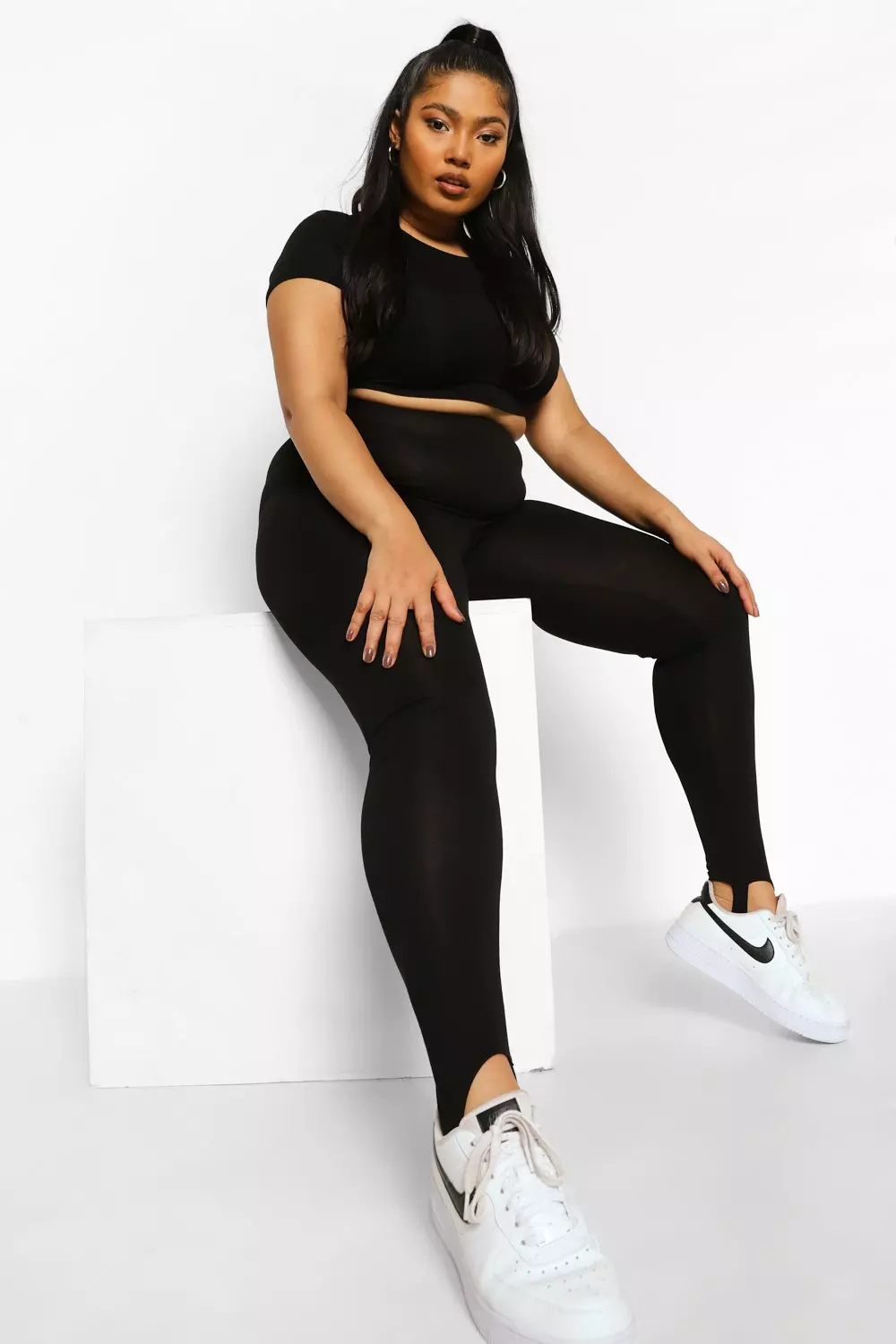 High-Waisted CozeCore Heathered Performance Stirrup Leggings