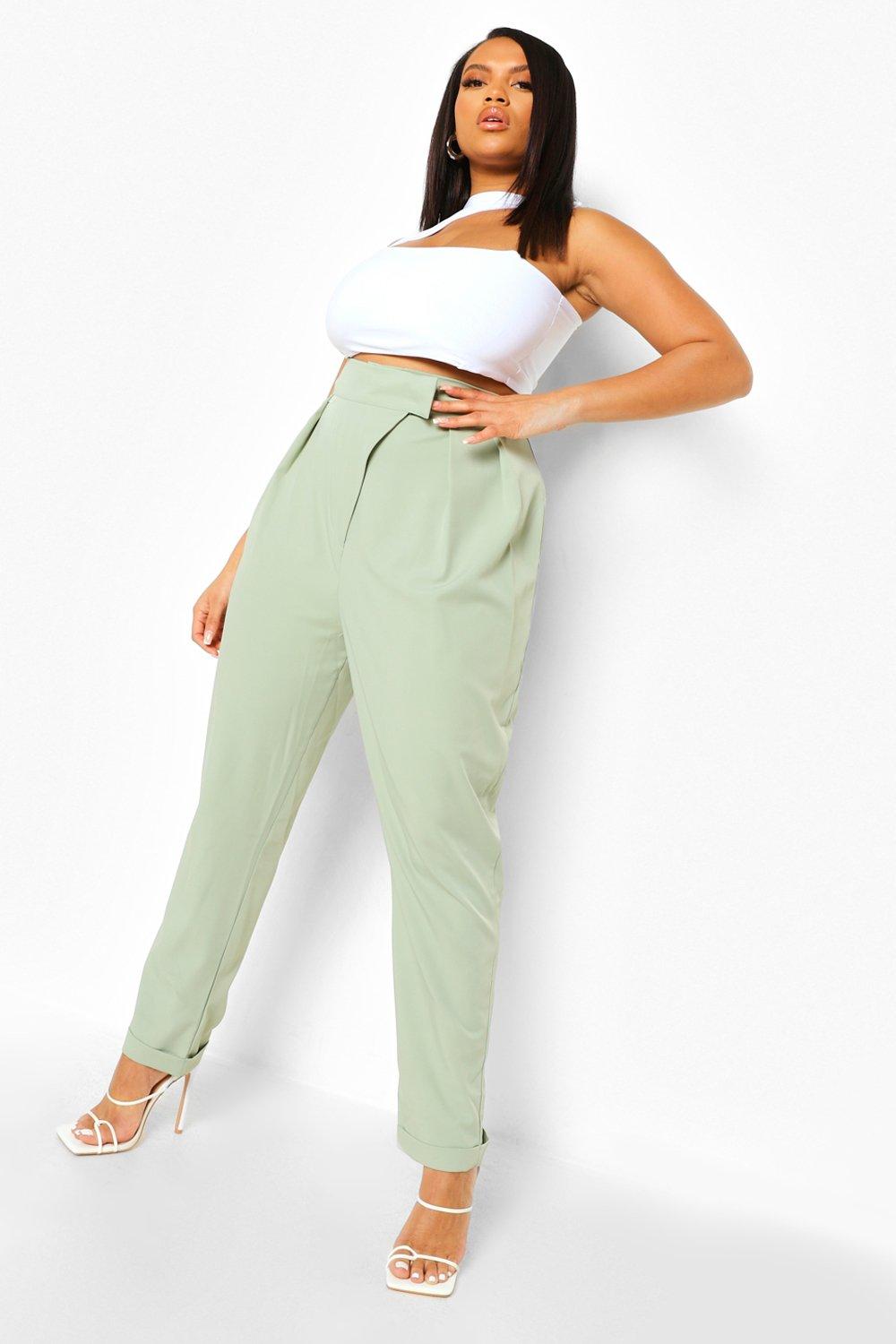 Pantalon cigarette outlet femme grande taille