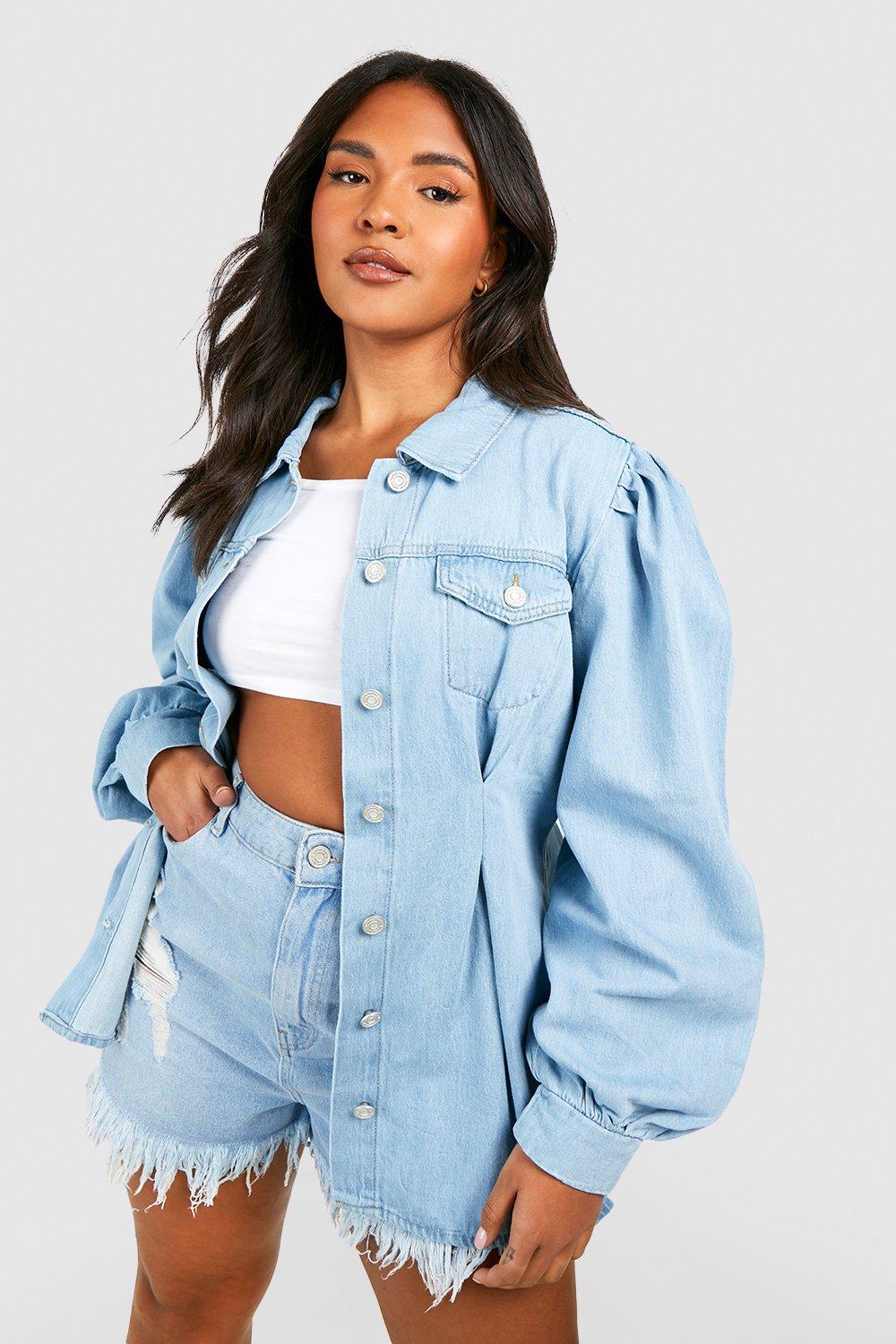 denim plus size top