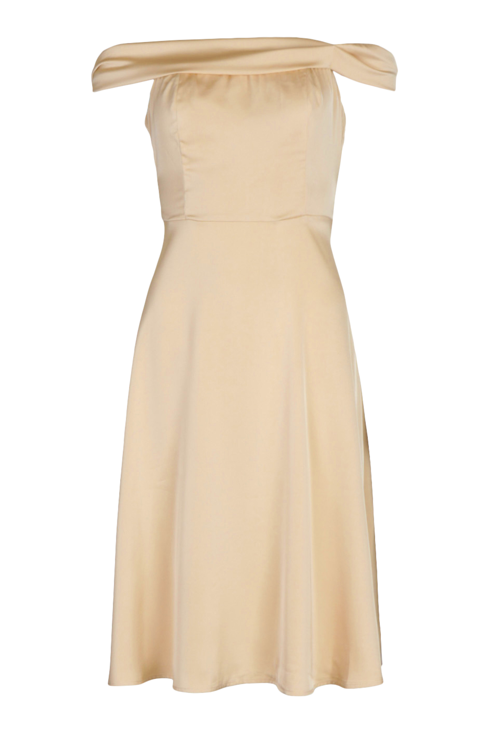 Boohoo bardot shop midi dress