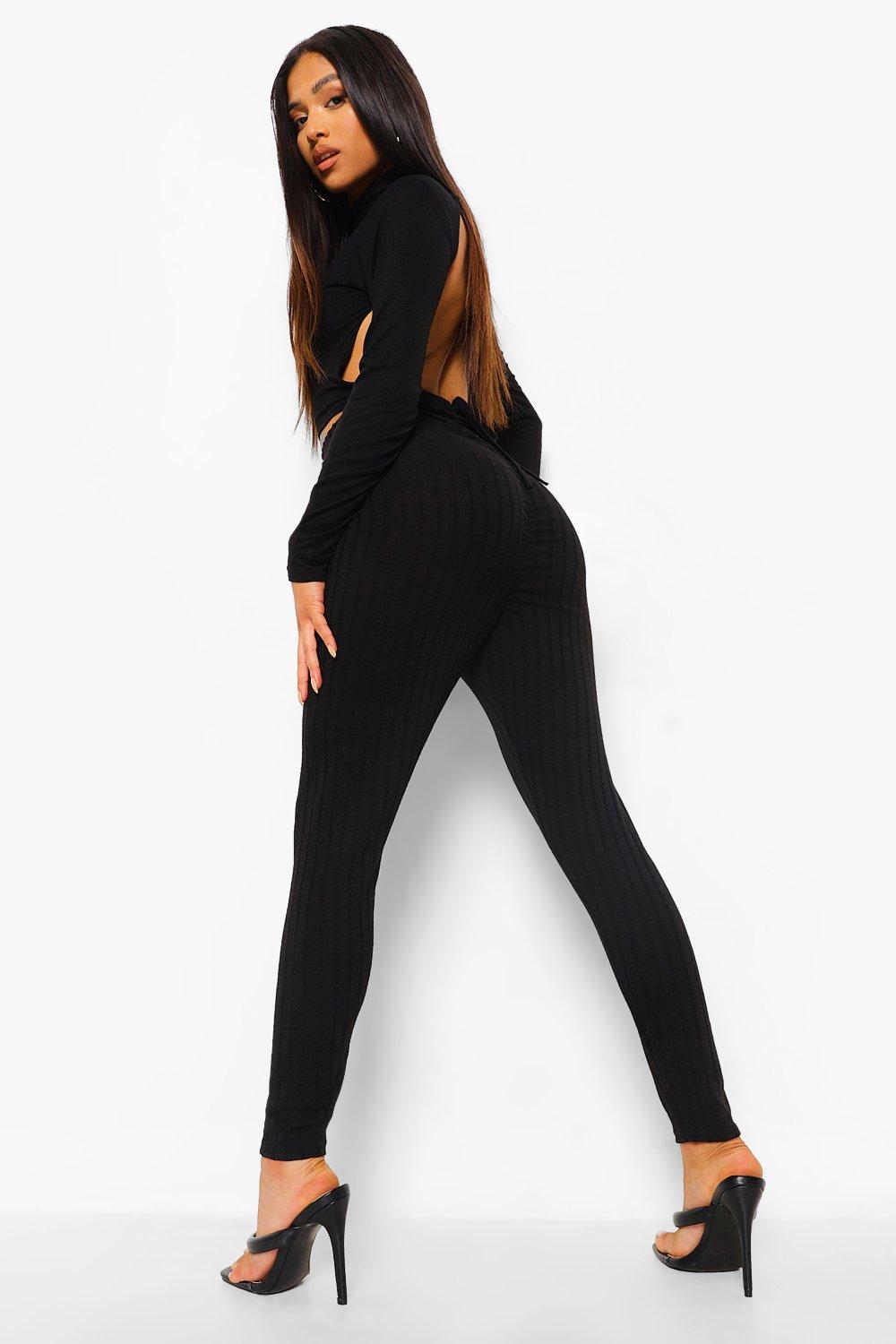 Petite Ruched Bum Soft Knit Leggings