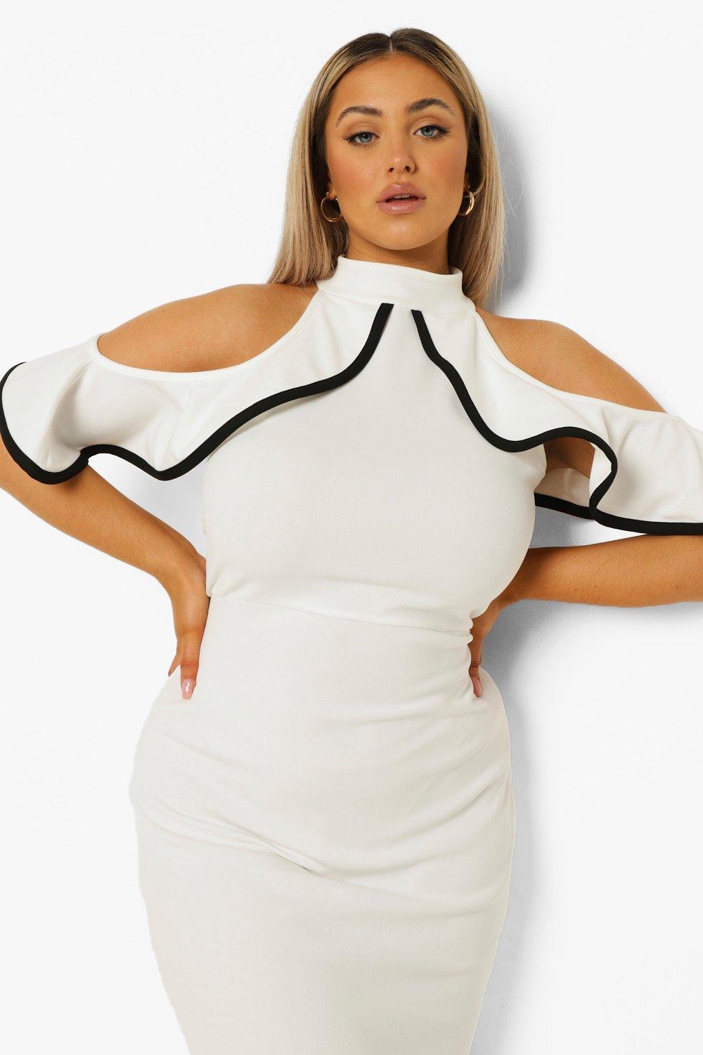 Plus Occasion Open Shoulder Midi Dress boohoo USA