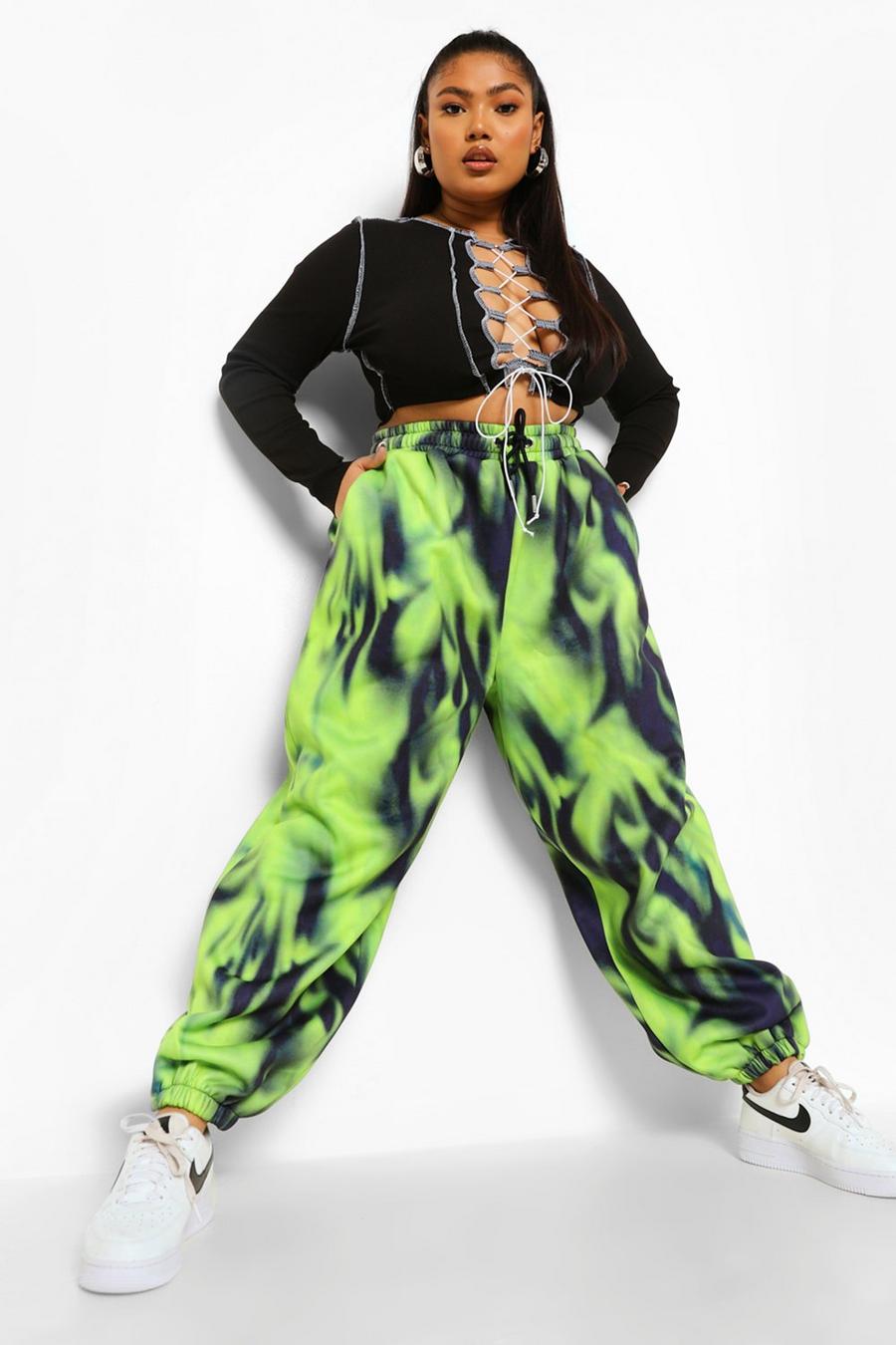 Plus Tie Dye Oversized Joggers image number 1