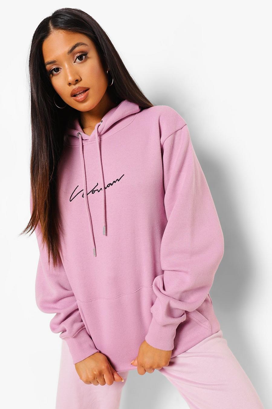 Lilac Petite Oversized Woman Hoodie image number 1