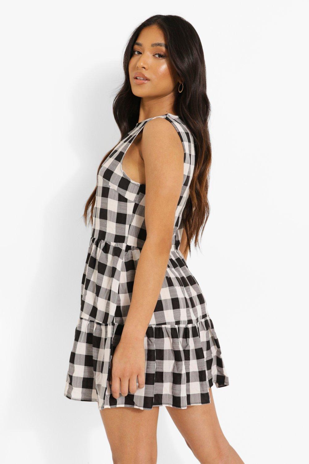 Vestido recto de online cuadros
