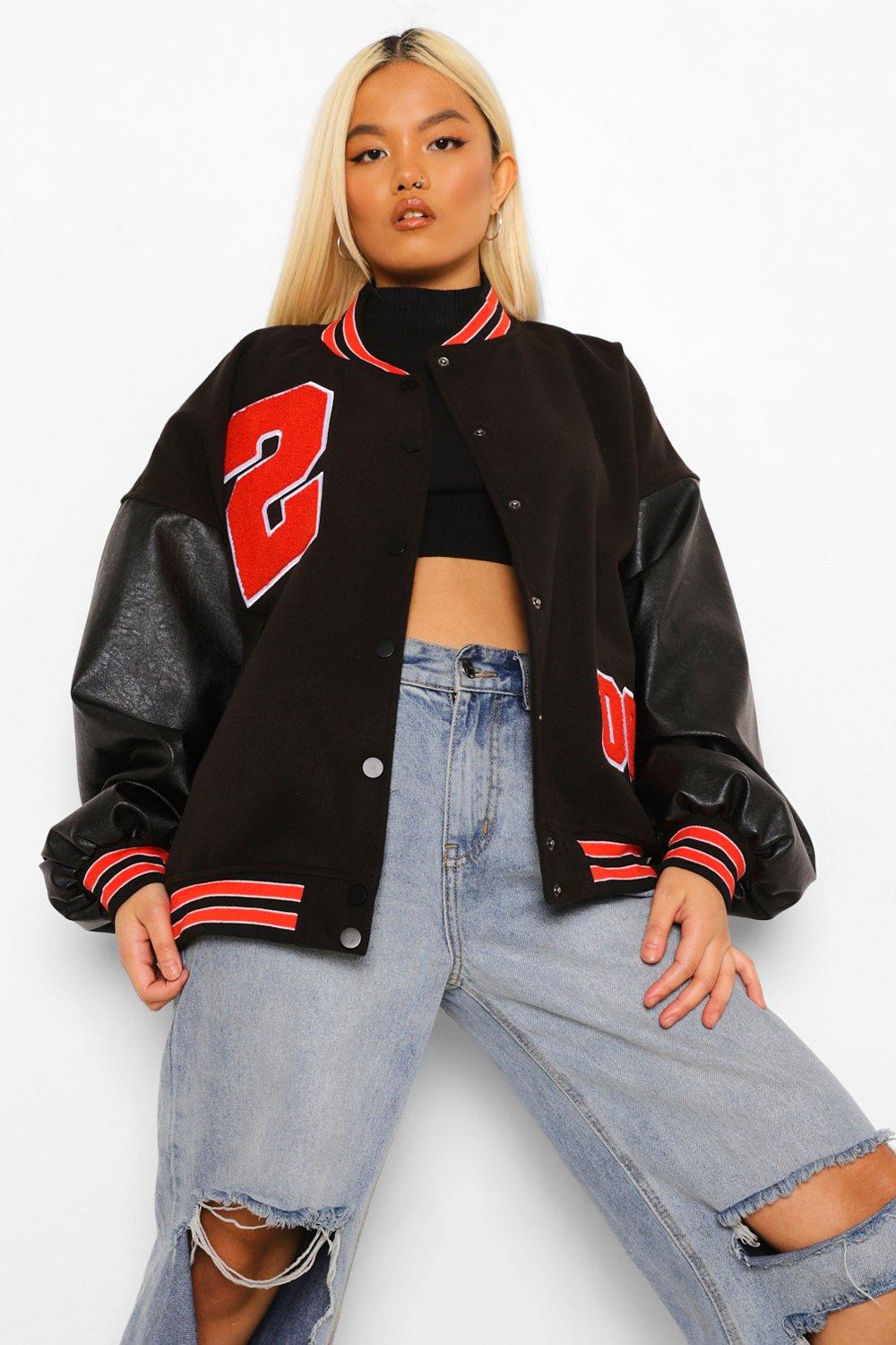 boohoo Quilted Oversized Varsity Jacket - ShopStyle