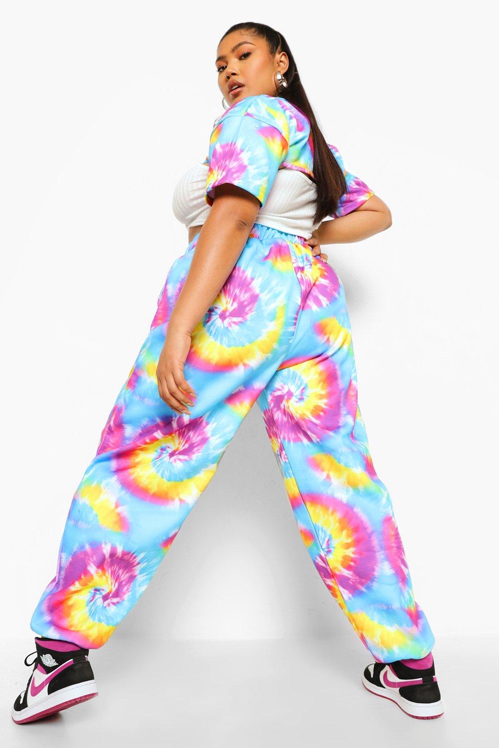 Plus tie discount dye jogger set