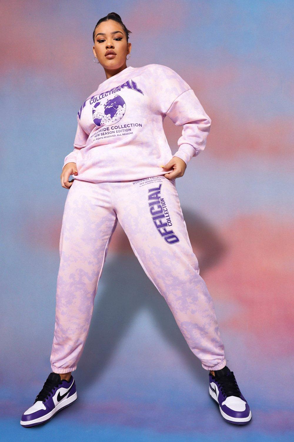 Tie dye sweatsuit plus sale