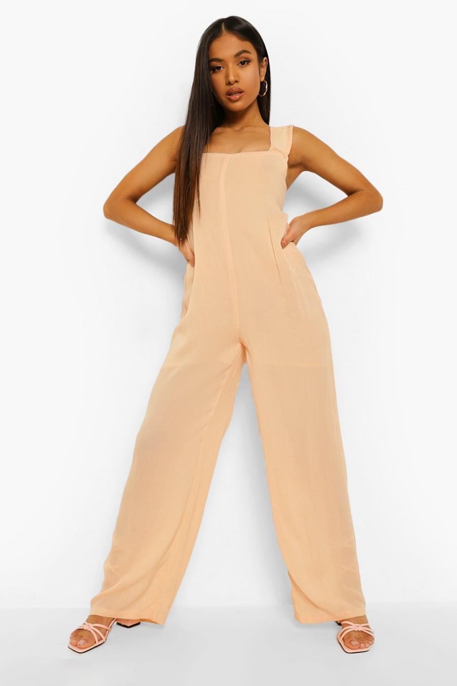 Pink Petite Cheesecloth Jumpsuit image number 1