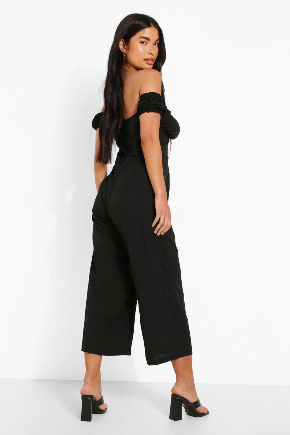 Boohoo cheap bardot jumpsuit