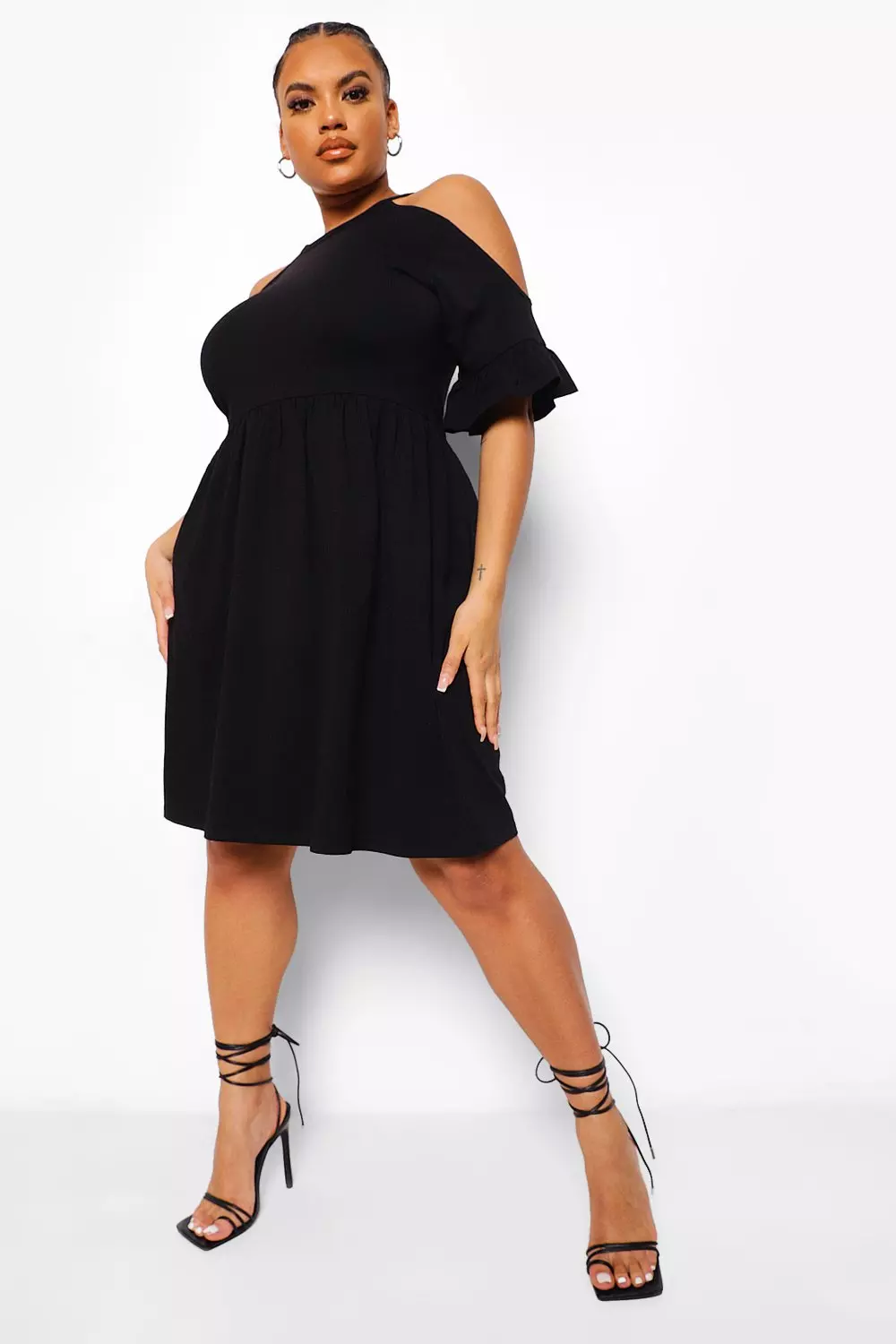 Cold shoulder smock on sale dress