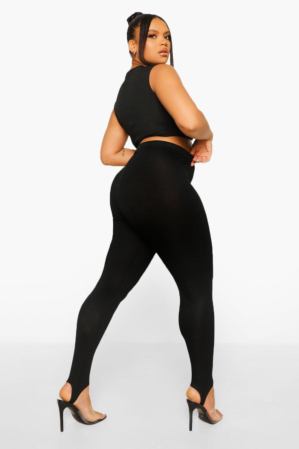 Women's plus clearance size stirrup leggings