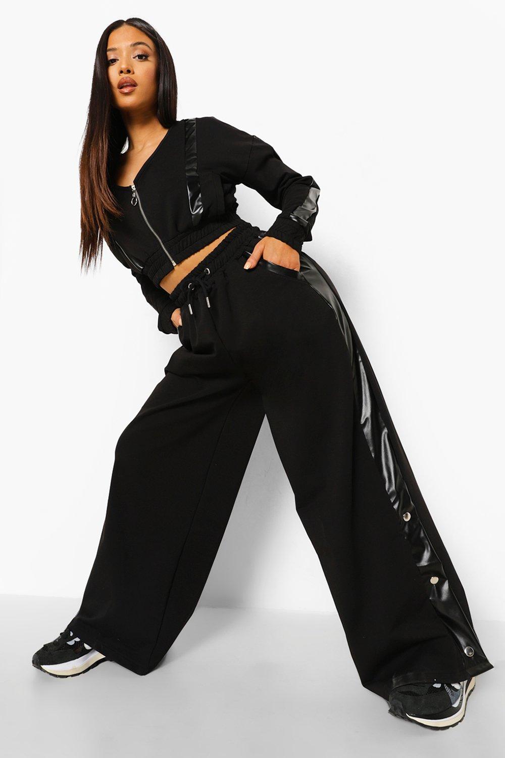 Pull&Bear tracksuit and joggers discount 70% Black 40                  EU WOMEN FASHION Trousers Tracksuit and joggers Wide-leg 
